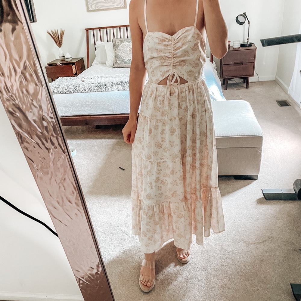 Baevely floral cutout maxi dress